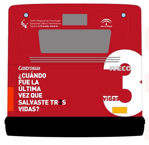 Vista trasera de un autobús